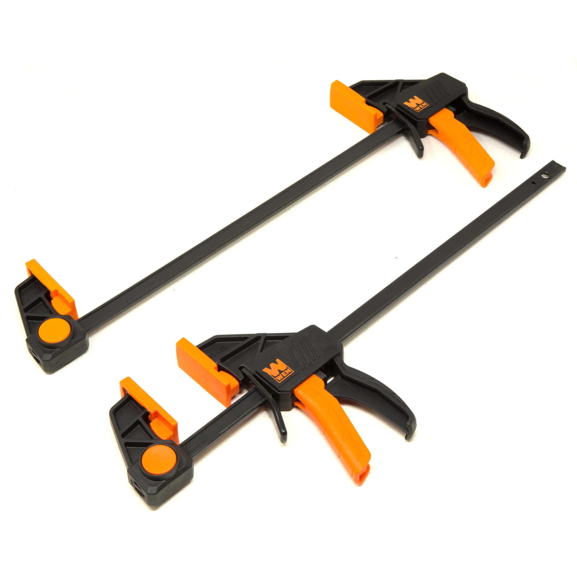 WEN Steel Bar Clamps/Spreaders - 12in. Jaw Opening, 2.3in. Throat, 2 Pack, Model# CLR122